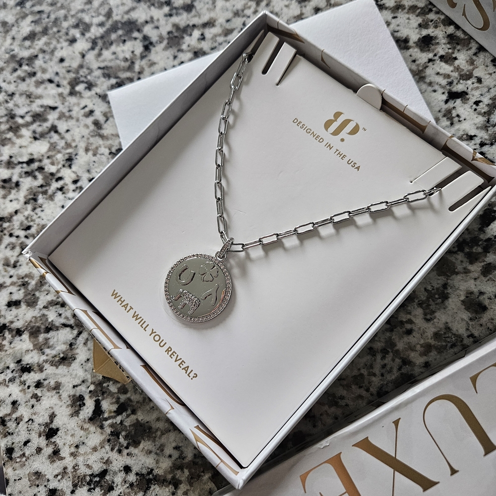 Bomb Party 2025 Luxe Layer Lucky Pendant Silver Necklace